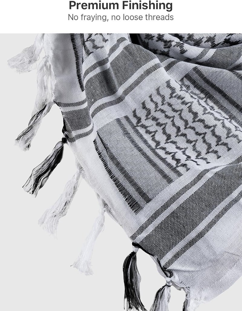 Free Soldier Scarf Military Shemagh Tactical Desert Keffiyeh Head Neck Scarf Arab Wrap with Tassel for Men Women - Image 3